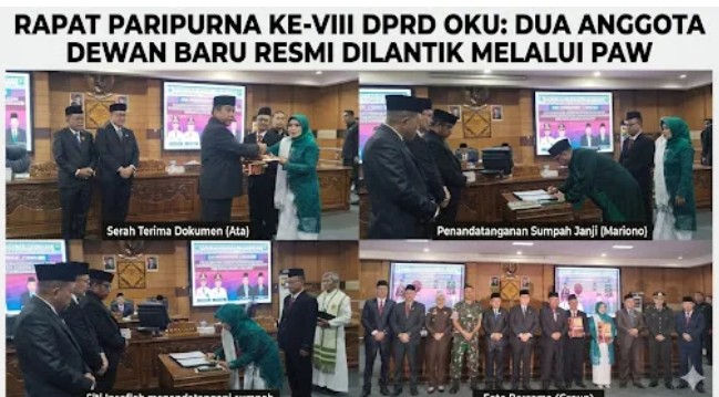PAW DPRD Oku resmi dilantik,sisa masa jabatan 2024-2029